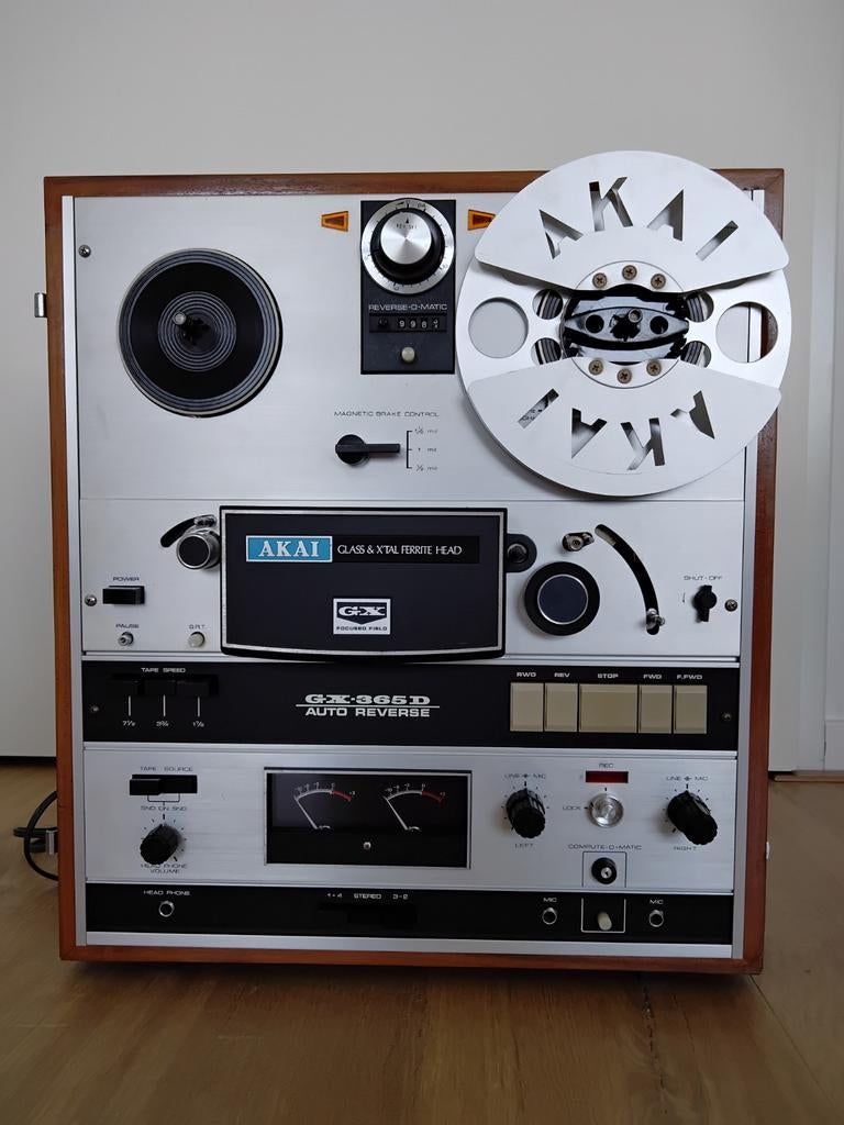 AKAI GX-365D Bandrecorder - Vintage Audio, Ophalen, Bandrecorder, Met stofkap