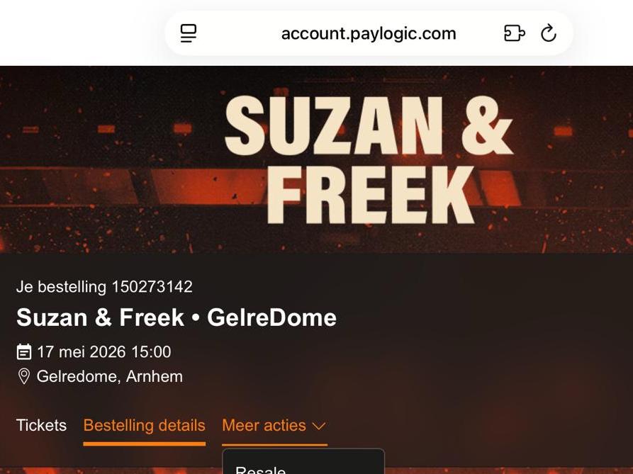 Suzan & Freek, zondagmiddag 17 mei, staanplaatsen, Twee personen