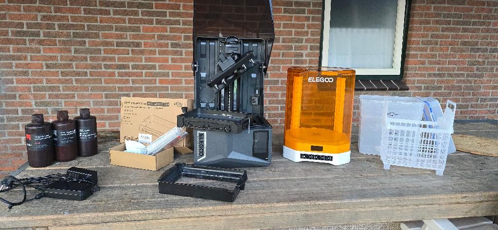 ELEGOO Saturn 4 Ultra 16K Bundle + Wash & Cure + Hoopat, Computers en Software, 3D Printers, Zo goed als nieuw, Ingebouwde Wi-Fi