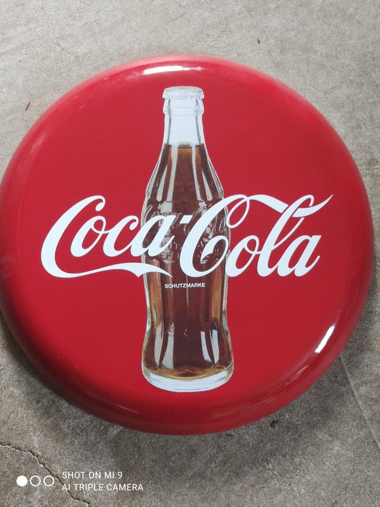 Coca Cola emaille bord, Verzamelen, Ophalen of Verzenden, Zo goed als nieuw, Reclamebord