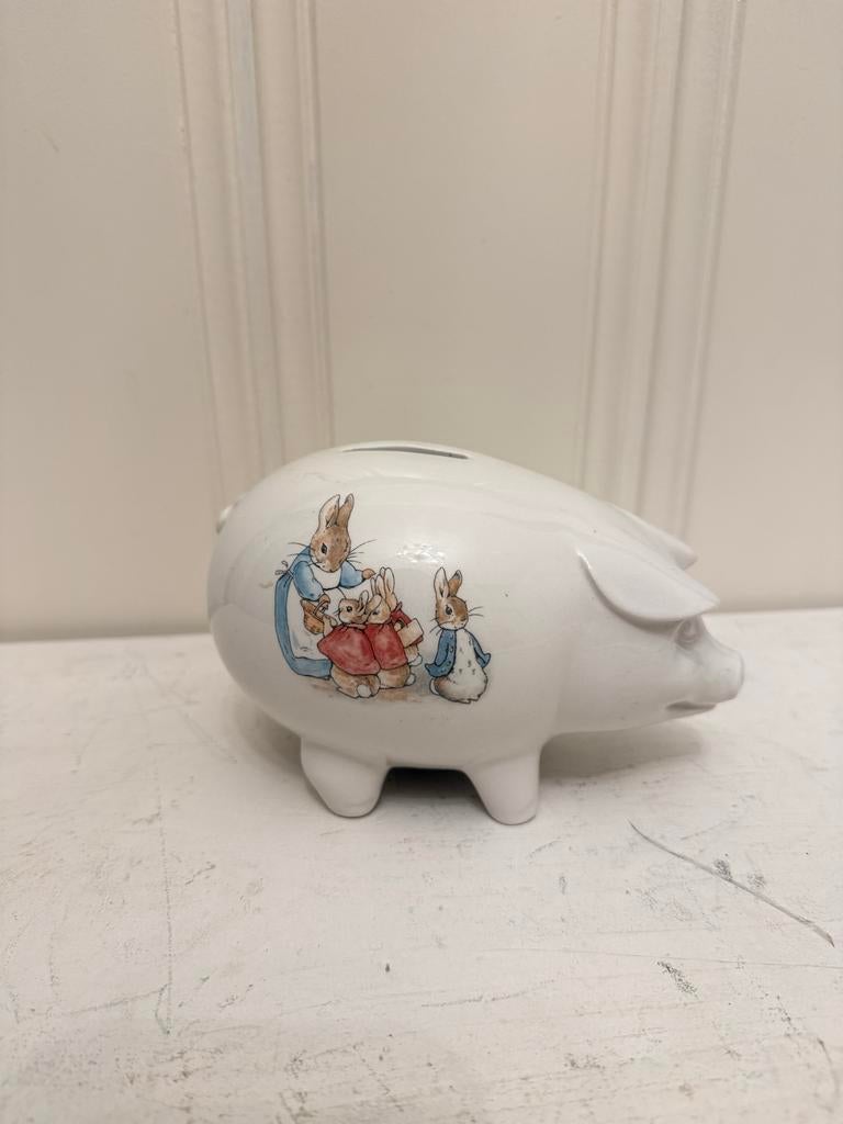 Nieuwe Pieter Konijn spaarpot van Wedgwood, Ophalen, Nieuw, Steen, Aardewerk of Keramiek, Strip- of Tekenfilmfiguur