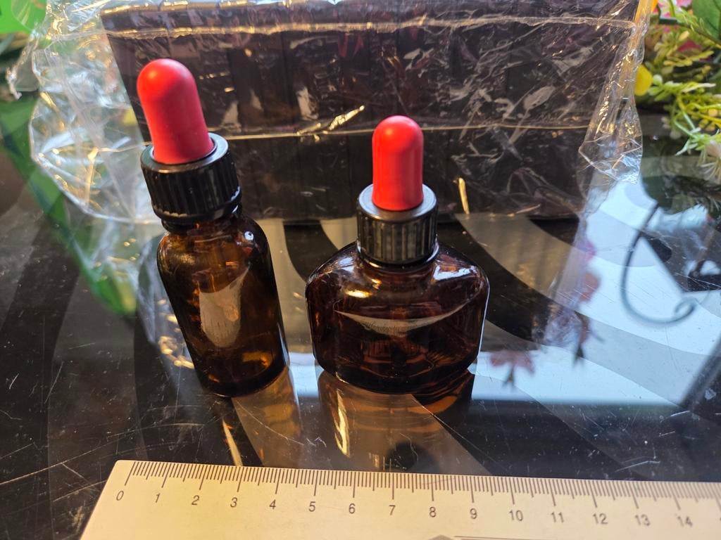 30x Glazen Pipetflesjes Bruin - 15x 20ml & 15x 30ml, Ophalen of Verzenden