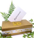Schitterende gouden jubileum enveloppendoos., Ophalen of Verzenden, Nieuw, Feestartikel, Geboorte of Huwelijk