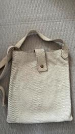 Shabbies schoudertas beige leer, Ophalen, Gebruikt, Beige, Schoudertasje