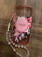 Guess telefoonhoesje met bloemenprint en kralenketting, Telecommunicatie, Ophalen, Zo goed als nieuw, Hoesje of Tasje