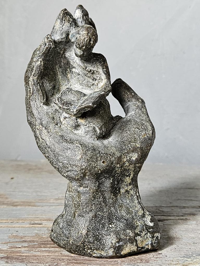 Bronzen beeldje ( Astrid Veldhuyzen -koppen), Antiek en Kunst, Ophalen of Verzenden, Brons