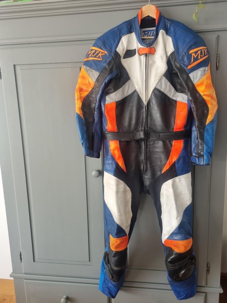 Motorpak leer  maat 52 / 54, Motoren, Kleding | Motorkleding, Ophalen of Verzenden, MJK, Tweedehands, Heren