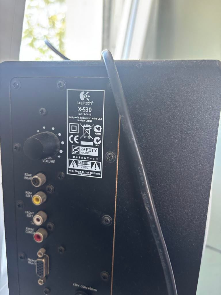 Logitech X-530 5.1 Luidsprekerset met Subwoofer, Computers en Software, Pc speakers, Ophalen of Verzenden, Gebruikt, Audiokanaal 5.1