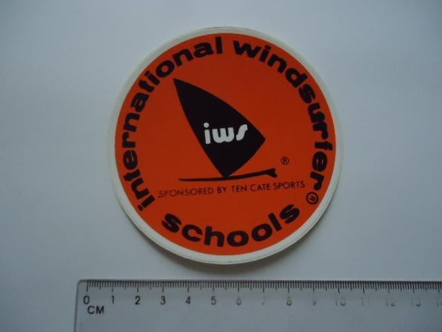 sticker oud International Windsurfer Ten cate sports IWS, Verzenden, Zo goed als nieuw, Bedrijf of Vereniging