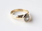 14 Karaat Gouden Solitair Ring Met 0,75ct Diamant, 18 tot 19, Ophalen of Verzenden, Zo goed als nieuw, Met edelsteen