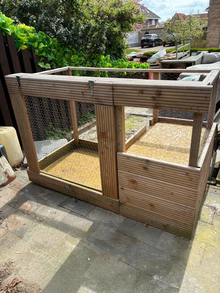 Zelfgemaakt kwartel/kuiken hok., Dieren en Toebehoren, Pluimvee | Toebehoren, Zo goed als nieuw, Kippenhok of Kippenren, Ophalen