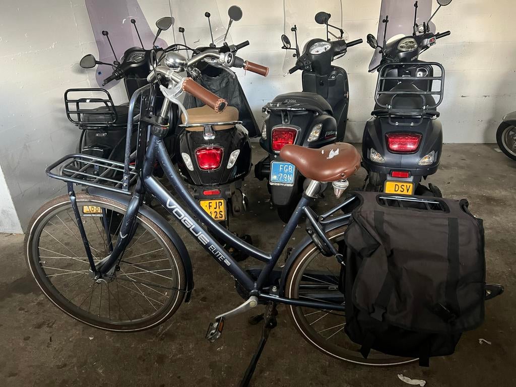 Vogue Elite Damesfiets met voordrager en fietstassen, Versnellingen, Ophalen, Overige merken, 53 tot 56 cm
