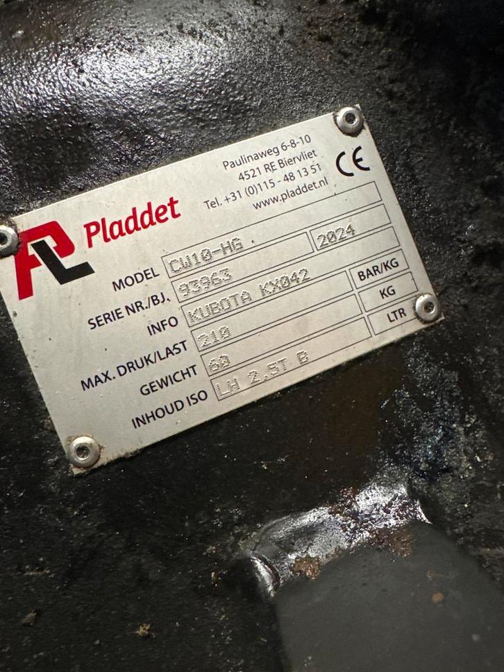 Pladdet CW10-HG Hydraulische Component 2 stuks, Zakelijke goederen, Machines en Bouw | Industrie en Techniek, Ophalen of Verzenden