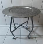 Bijzettafeltje: Zilverkleurig Marrakesch. Doorsnede 41 cm., Minder dan 45 cm, Minder dan 55 cm, Metaal of Aluminium, Rond