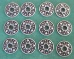 9937. Metalen concho’s. 12 stuks, diameter 25 mm. Dun metaal, Ophalen of Verzenden, Nieuw, Overige typen