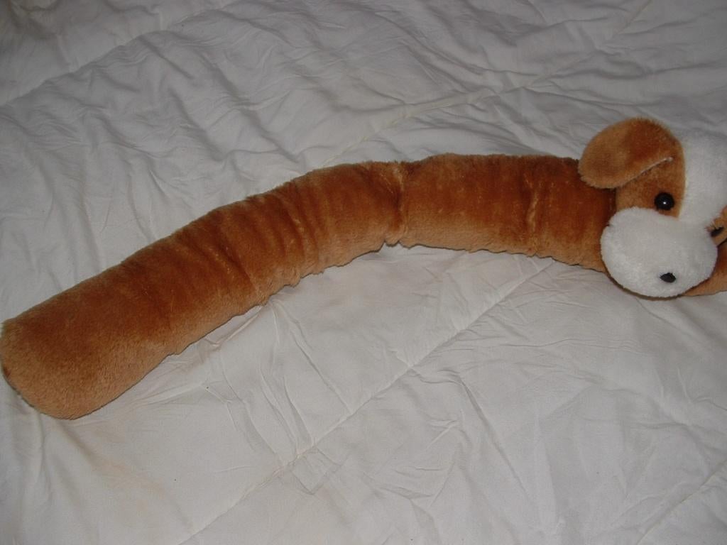 MOOIE HOND TOCHTROL VINTAGE PLUCHE BRUIN MET WITTE, Ophalen of Verzenden, Nieuw, Overige typen