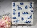 Delfts blauw servet teckel Nhaan Janny v/der Heijden 636, Ophalen of Verzenden, Nieuw, Materiaal