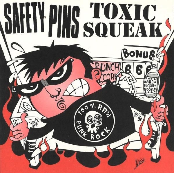 safety pins - toxic squeak / split single - punk, Verzenden, 7 inch, Single, Zo goed als nieuw