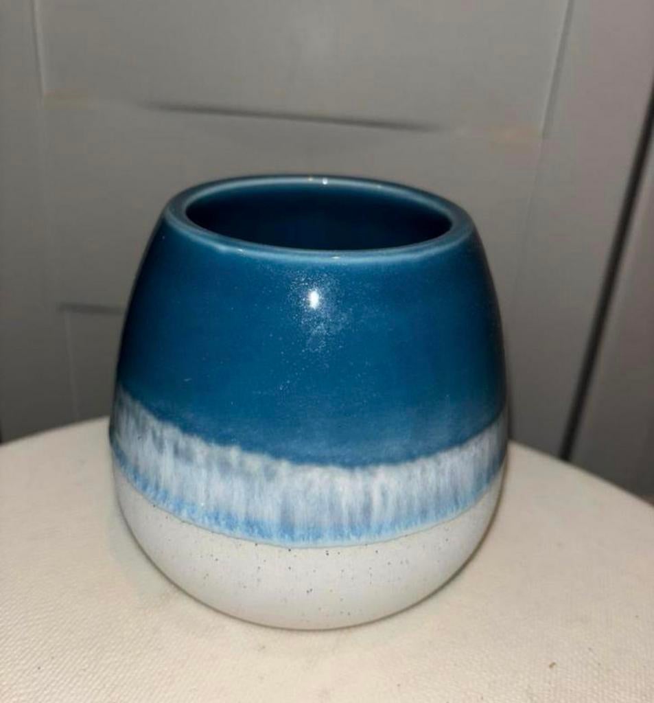 Livarno tanderborstel beker, Ophalen of Verzenden, Zo goed als nieuw, Blauw