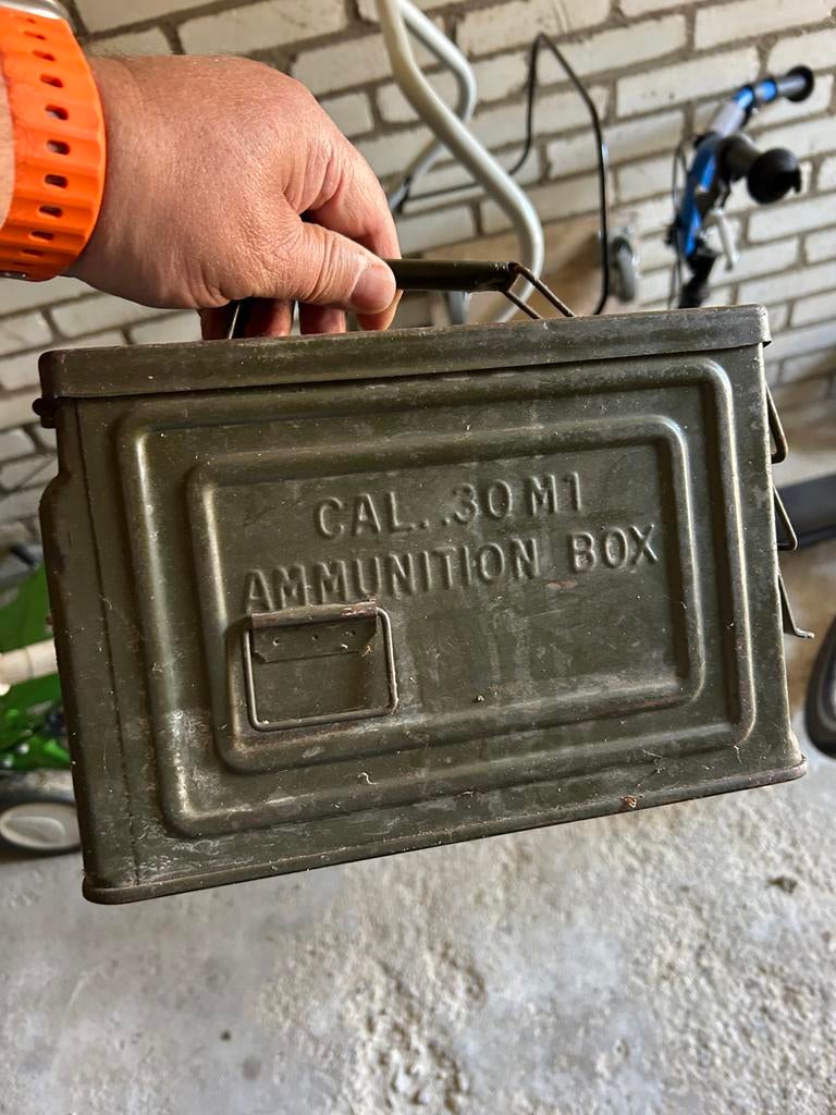 Origineel CAL .30 M1 Ammunition Box - Munitiekistje, Ophalen of Verzenden, Landmacht, Amerika, Kist of Geocache