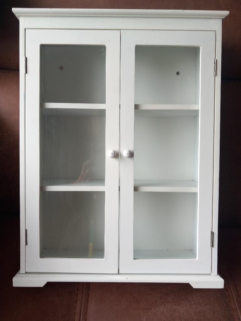 Klein vitrine kastje, Minder dan 50 cm, Met deur(en), Glas, Klein vitrine kastje