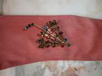 Mooie grote oude broche met steentjes paraplu, Ophalen of Verzenden, Overige materialen, Broche