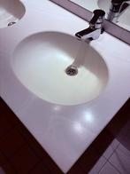 Badkamermeubel met dubbele wastafel en spiegelkast, Huis en Inrichting, Badkamer | Badkamermeubels, Gebruikt, 100 tot 150 cm, Wastafelkast