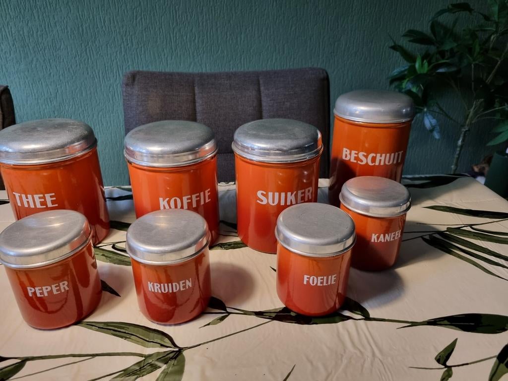 Emaille bussen 8 x, Ophalen of Verzenden