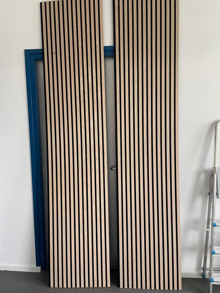 2x Akoestisch paneel naturel eiken 2600x560x18 mm, Gebruikt, 260 cm, Hout, 56 cm