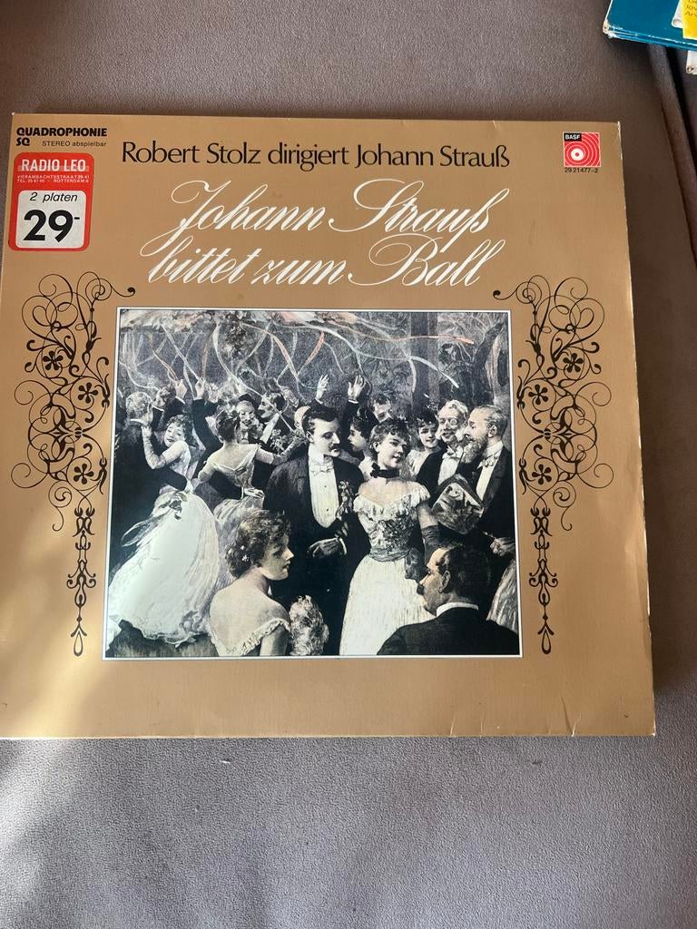 Robert Stolz dirigeert Johann Strauss - Klassieke LP, Cd's en Dvd's, Vinyl | Klassiek, Gebruikt, Ophalen of Verzenden, Dubbel-LP