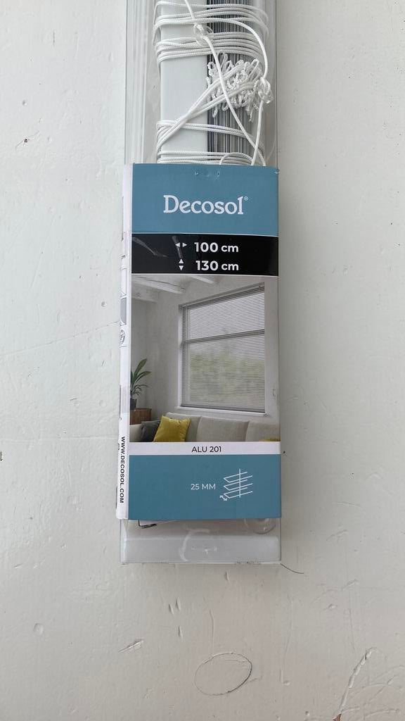 Witte aluminium jaloezie Decosol | Nieuw in de verpakking, Huis en Inrichting, Ophalen, Aliminium, Nieuw, 50 tot 100 cm