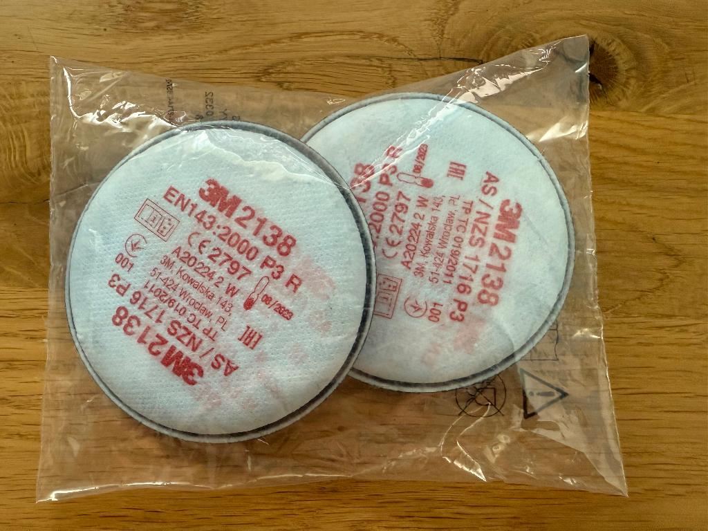 3M 2138 stoffilter P3 R (laatste stuks OP=OP), Ophalen of Verzenden, Nieuw, Halfgelaatsmaskers