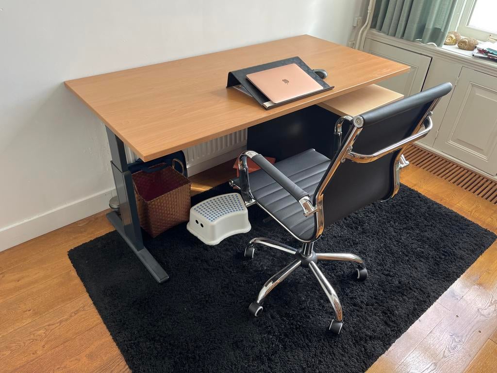 Bureau met ladenblok en bureaustoel - Zeer goede staat, Huis en Inrichting, Ophalen, In hoogte verstelbaar, Zo goed als nieuw