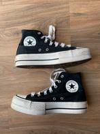 Hoge chuck taylor converse zwart met wit maat 38, Zwart, Ophalen of Verzenden, Sneakers of Gympen, Zo goed als nieuw