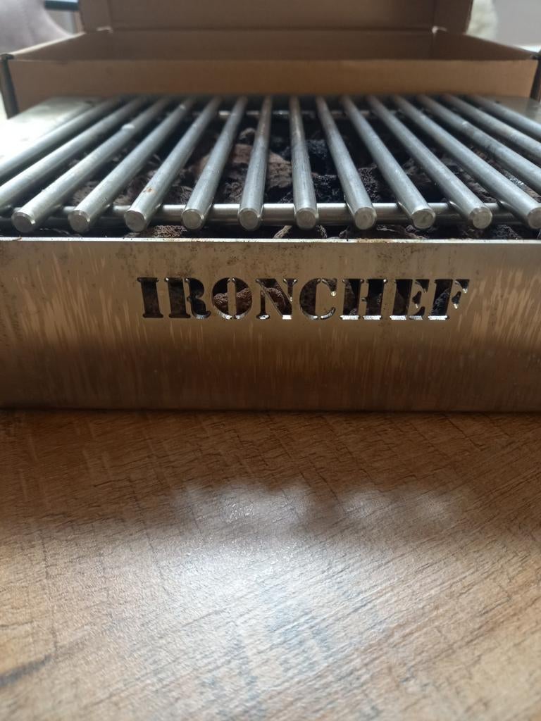 Ironchef Lavagrill met lavastenen | Pan Pro, Ophalen of Verzenden, Zo goed als nieuw