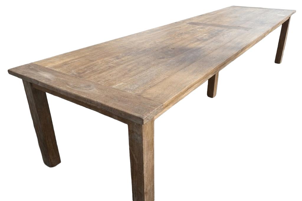 Teak tafel 400 x 120 cm, Verzenden, Nieuw
