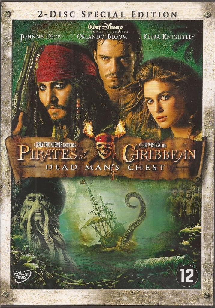PIRATES of the CARIBBEAN  -  Dead Man's Chest  (2 dvd set), Vanaf 12 jaar, Ophalen, Zo goed als nieuw