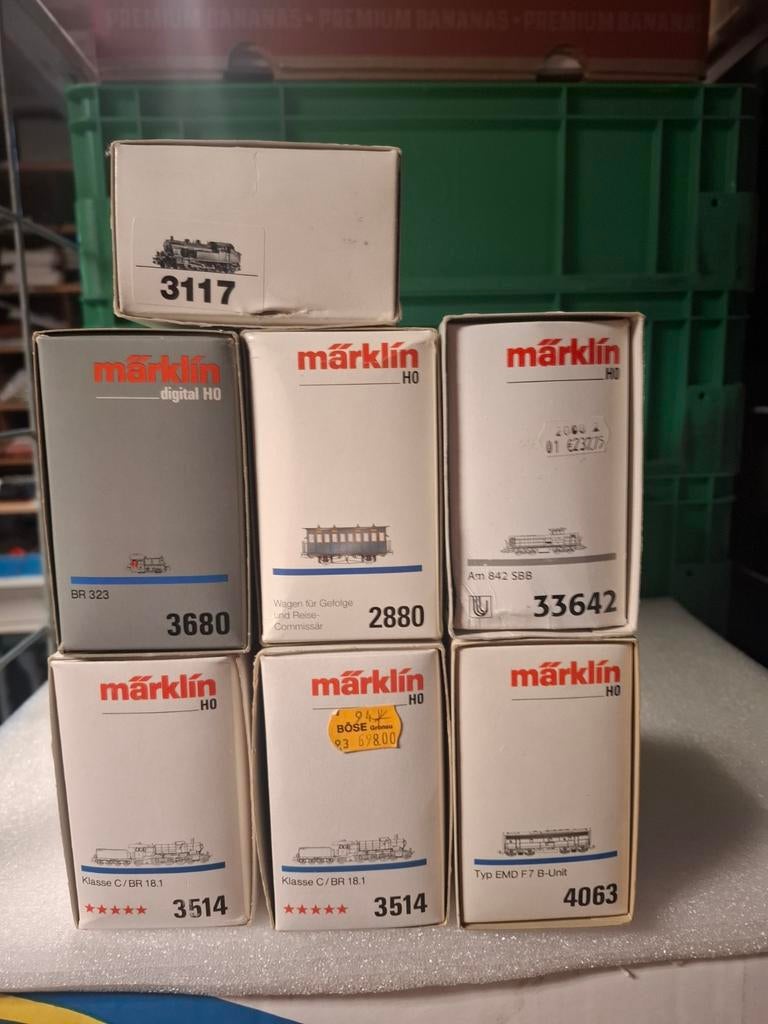 Marklin lege lok dozen en wagon, Hobby en Vrije tijd, Modeltreinen | H0, Wisselstroom, Gebruikt, Locomotief, Ophalen of Verzenden