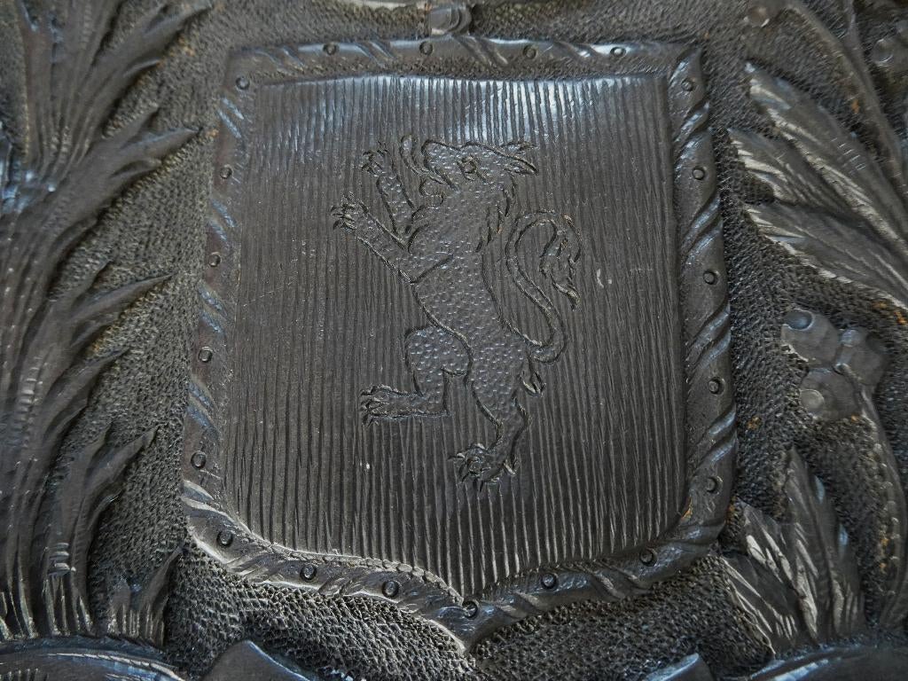 Tinnen bord Familie wapen De Casaux Frankrijk heraldiek, Antiek en Kunst, Antiek | Tin, Ophalen of Verzenden