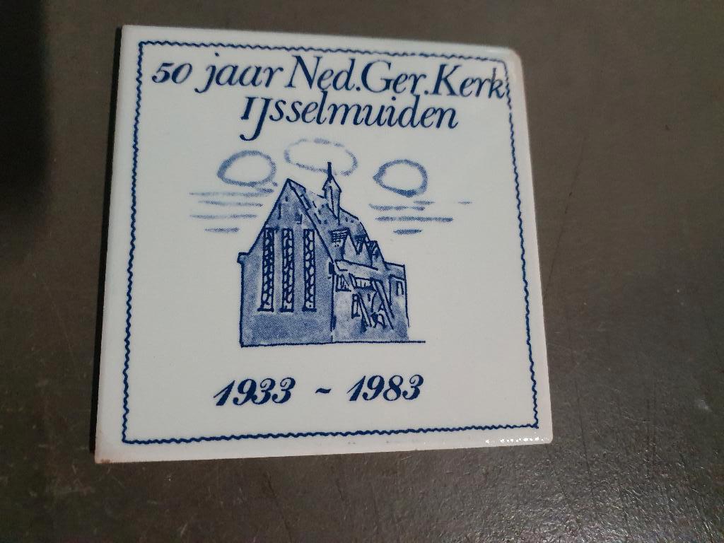 tegeltje Nederlandse Gereformeerde kerk IJsselmuiden, Antiek en Kunst, Ophalen