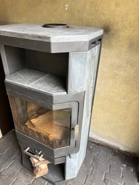 Prachtige Speksteen Houtkachel 8 kw., Ophalen, Houtkachel, Zo goed als nieuw, Vrijstaand
