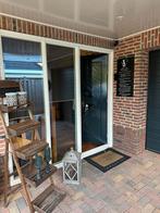 Hardhouten voordeur linksdraaiend 211,5 x 87 cm, Ophalen, Gebruikt, 80 tot 100 cm, Buitendeur