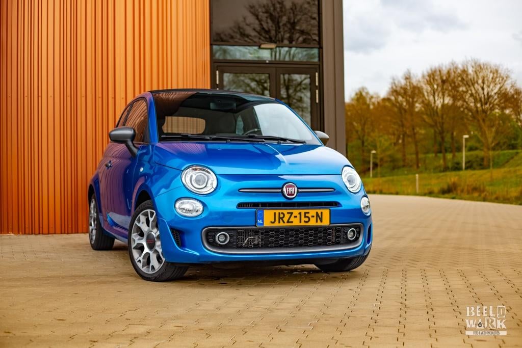 Fiat 500 Cabrio Sport Twinair  85pk 2019 xenon leer, Auto's, Fiat, Voorwielaandrijving, Handgeschakeld, Geïmporteerd, 955 kg