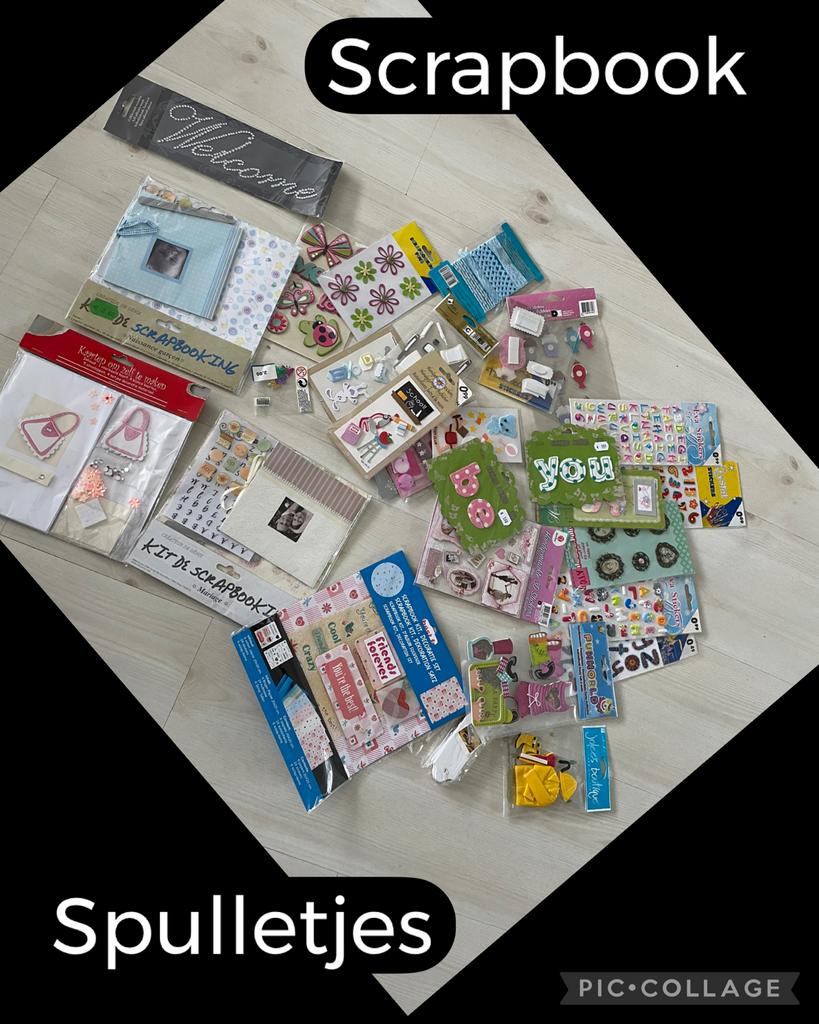 Grote partij scrapbook spullen en knutselmateriaal, Hobby en Vrije tijd, Scrapbooking, Ophalen of Verzenden, Zo goed als nieuw
