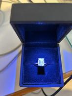 Ring, witgoud met diamant (Lab grown), Wit, Nieuw, Ophalen of Verzenden, 17 tot 18