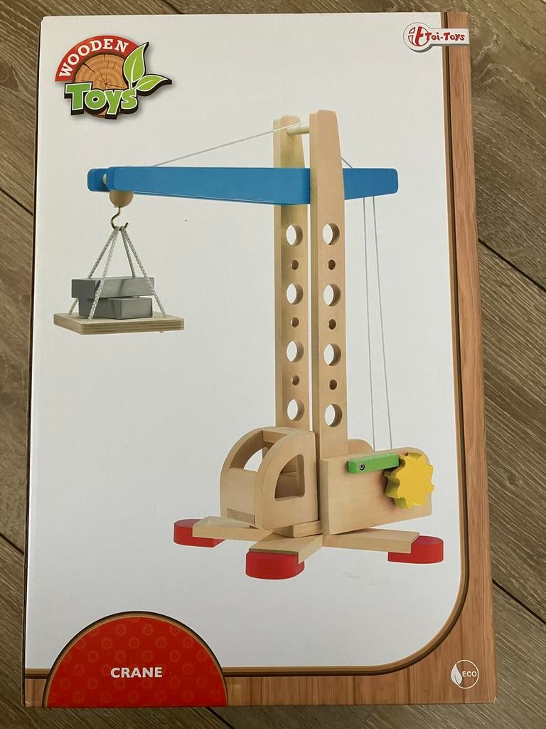 Houten hijskraan - Nieuw in doos - Wooden Toys, Ophalen of Verzenden, Nieuw, Overige typen