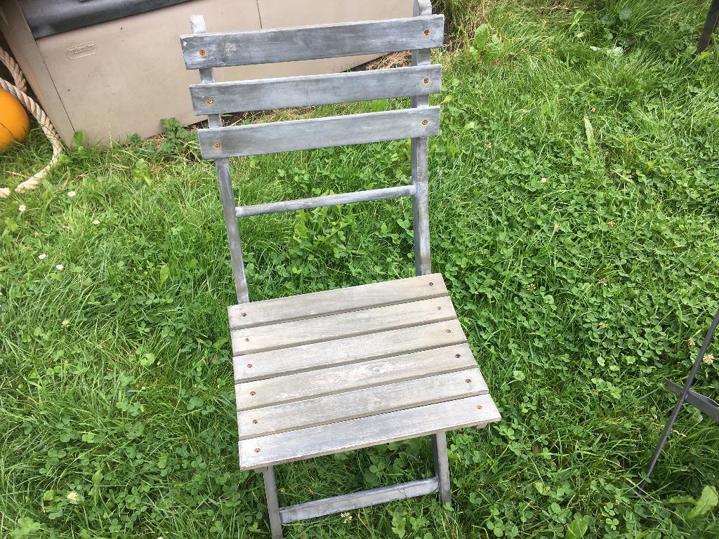 tuinstoel hout bistro stoel, Tuin en Terras, Ophalen, Hout