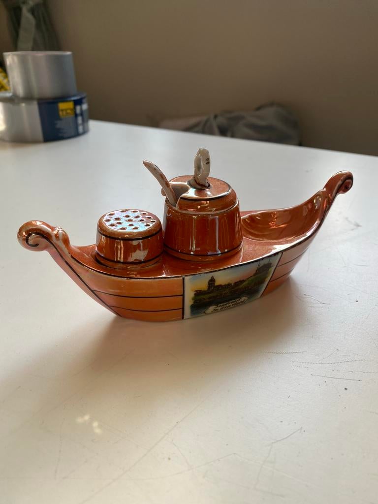Vintage Venetiaans Gondel Zout- en Peperstel, Ophalen of Verzenden