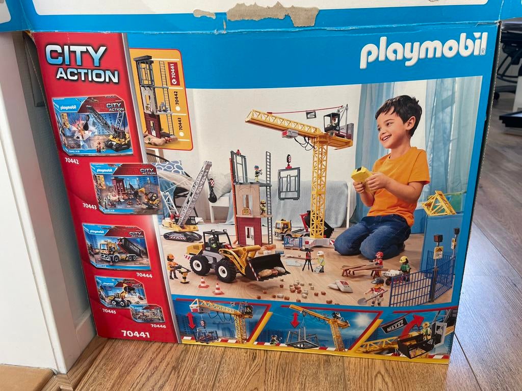 ZGAN Playmobil Hijskraan 70441 City Action, Kinderen en Baby's, Speelgoed | Playmobil, Ophalen, Zo goed als nieuw, Complete set