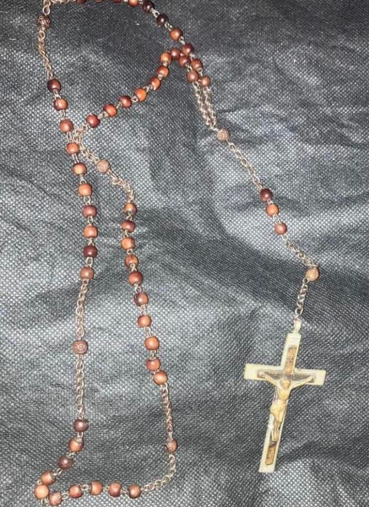 Rozenkrans met grote Crucifix.. antiek, Antiek en Kunst, Antiek | Religie, Ophalen of Verzenden